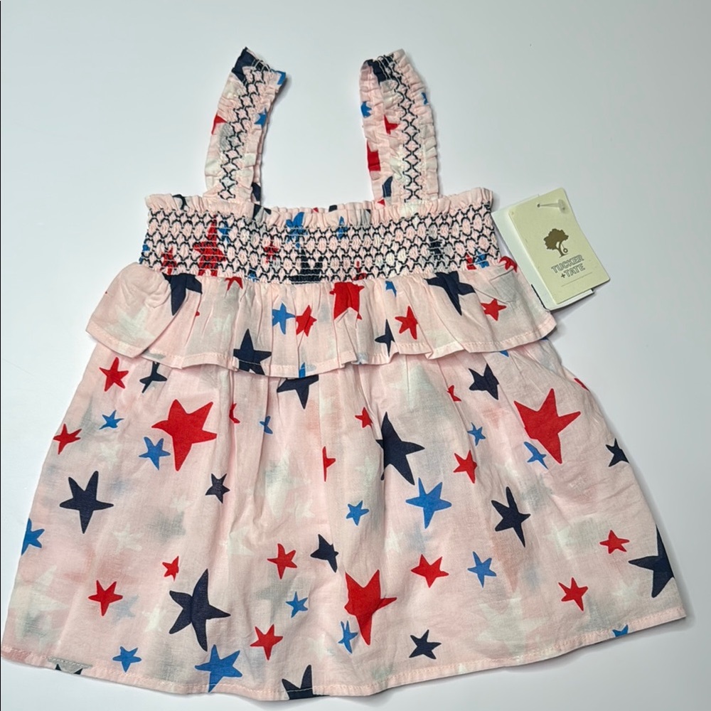 Star Print Pink tank